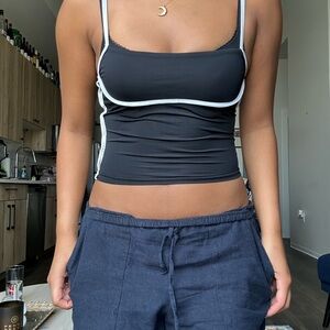 Princess Polly Black and White Tank Top